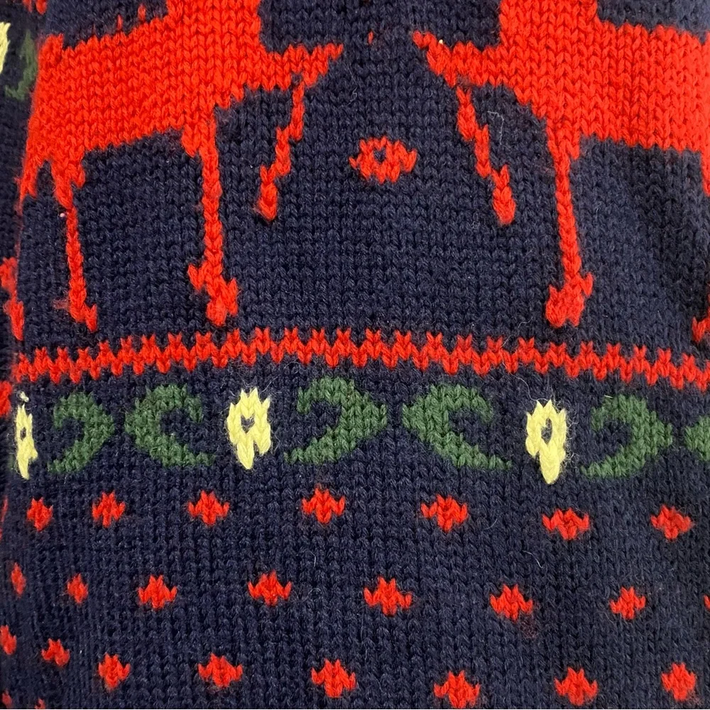 90s vtg GOKEYS Reindeer Sweater